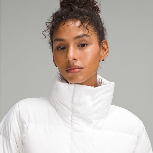 Lululemon wonder puff 600 down-dill long jacket white 2 nwt - Picture 3 of 16